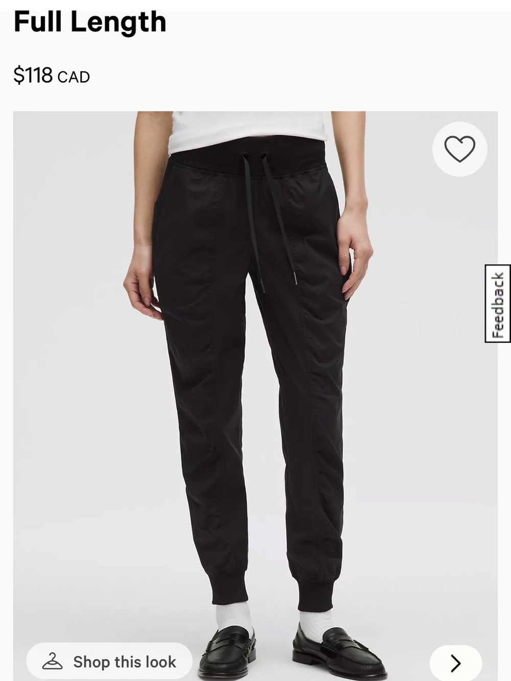 Lululemon dance studio jogger size 6 black